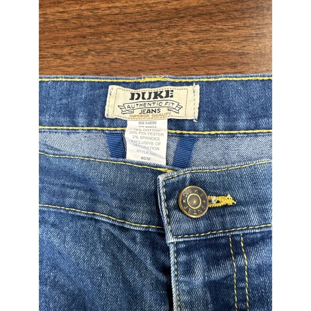 Duke Jeans Blue Authentic Fit Straight Leg Denim Pants Style 025 40/M Mens